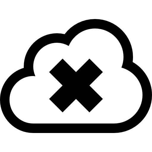 Cloud remove symbol
