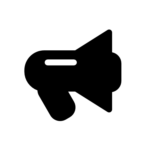 Speaker in black, IOS 7 interface symbol