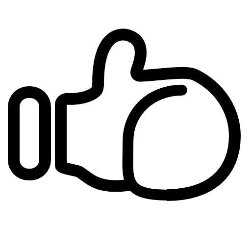 Like social interface symbol variant with a glove