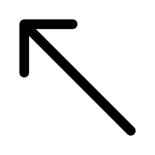 Thin left up arrow