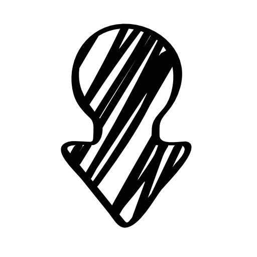 Sketched down arrow shape variant