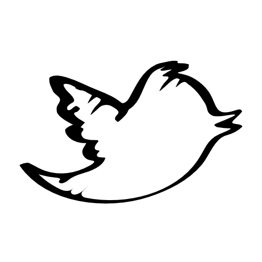 Twitter sketched logo outline