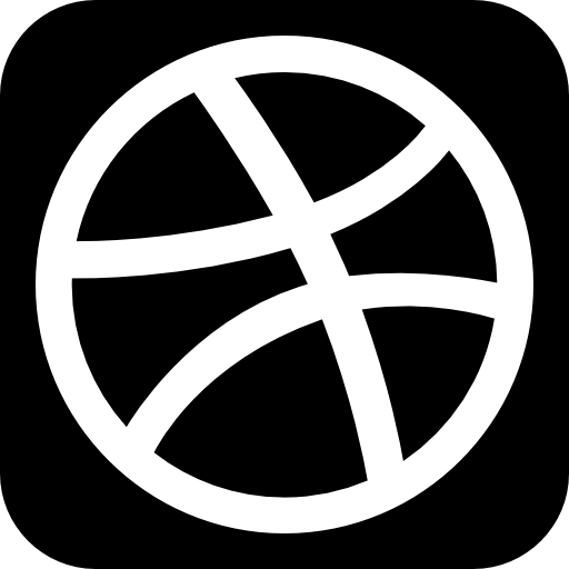 Dribbble social network logotype
