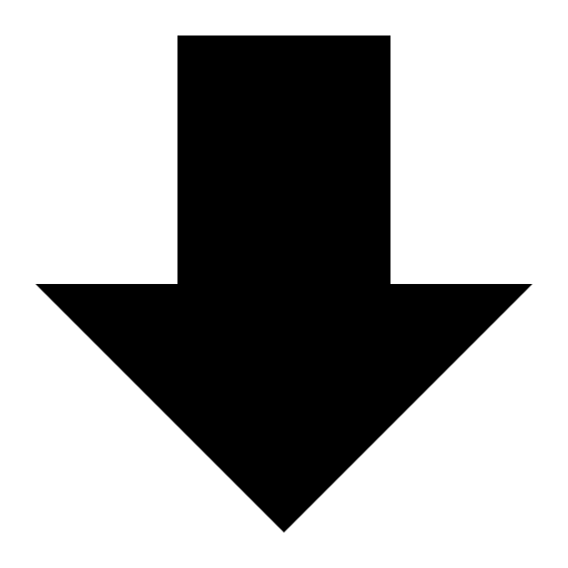 Arrow of full straight shape to down
