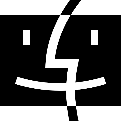 Finder logo with two faces