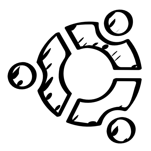 Ubuntu sketched logo