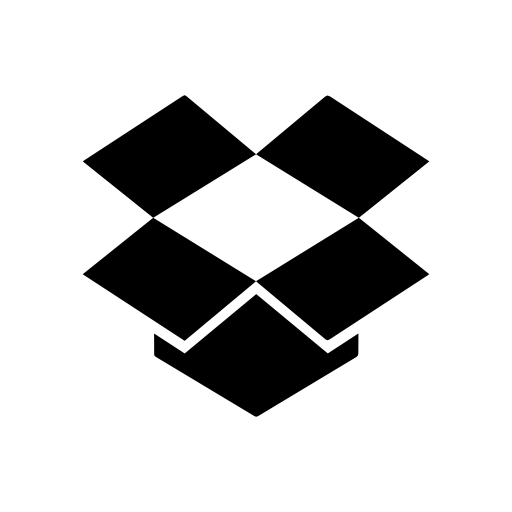 Dropbox logo black silhouette