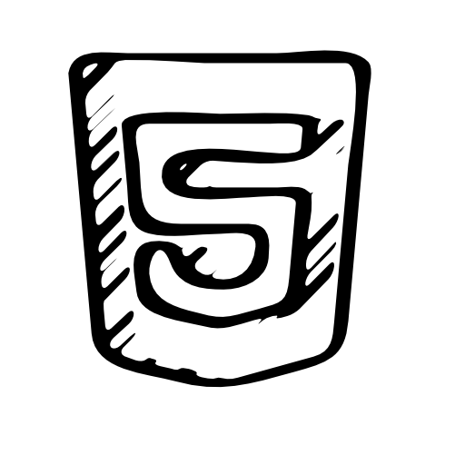 HTML 5 sketched logo outline