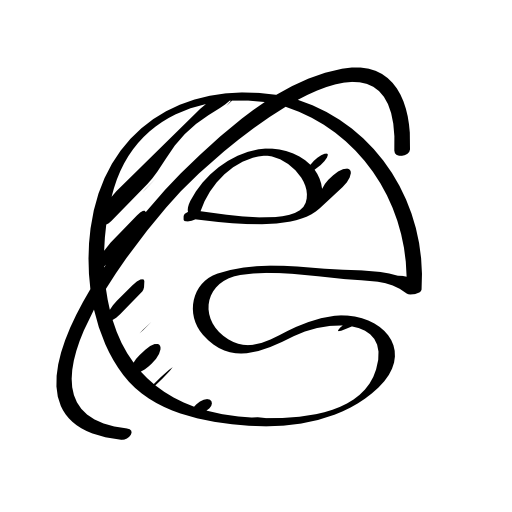 Explorer sketched logo outline