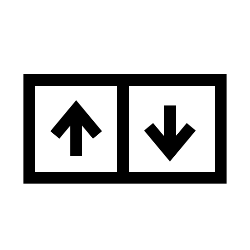 Up and down arrows inside boxes
