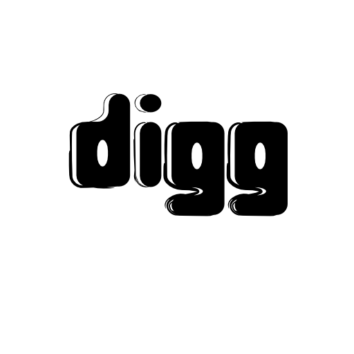 Digg sketched social logo symbol