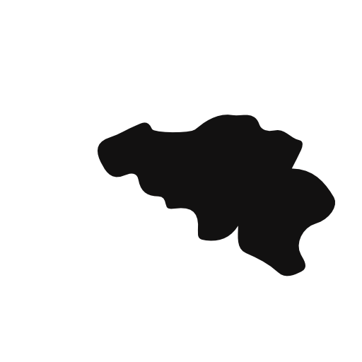 Belgium country map black shape