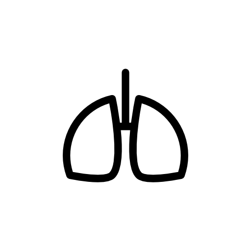 Human lungs outline