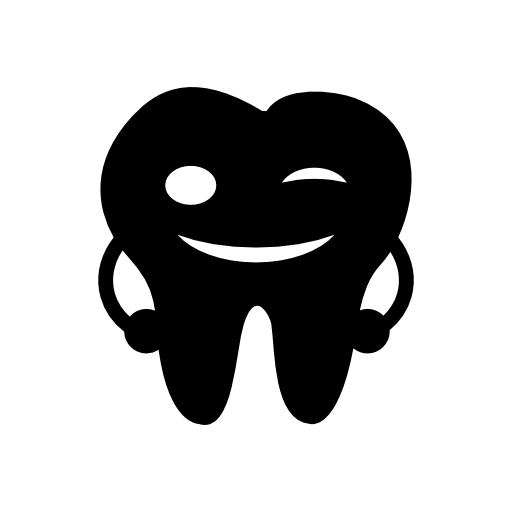 Smiling tooth with hands