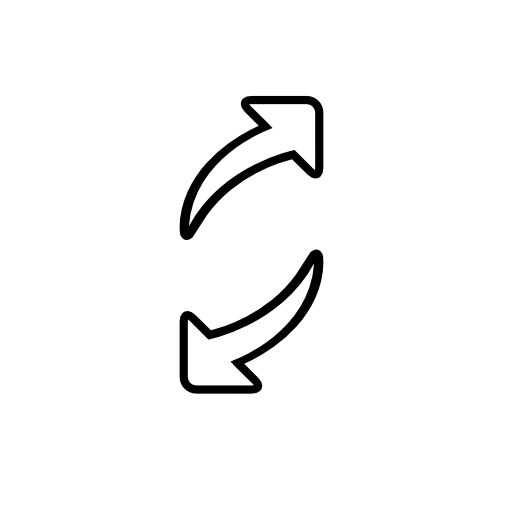 Refresh interface arrows outline