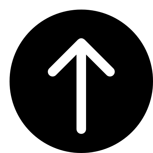 Thin little up arrow in a circle