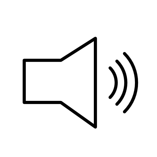 Speaker with sound waves outline