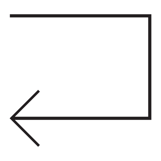 Arrow to left, IOS 7 interface symbol