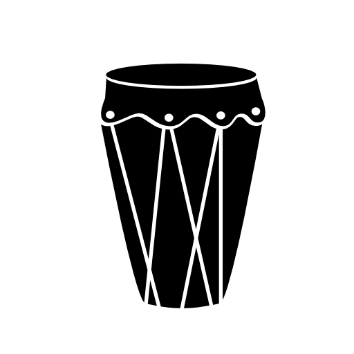 Drum of tall and black shape