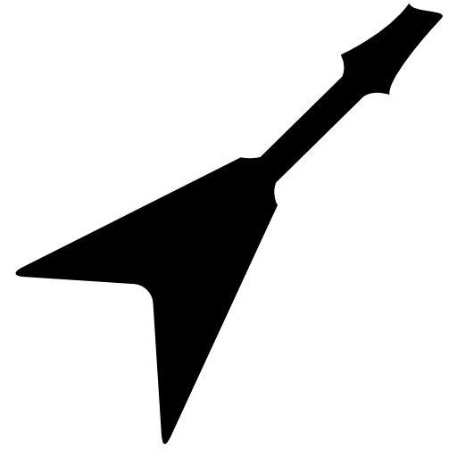 Triangular guitar silhouette