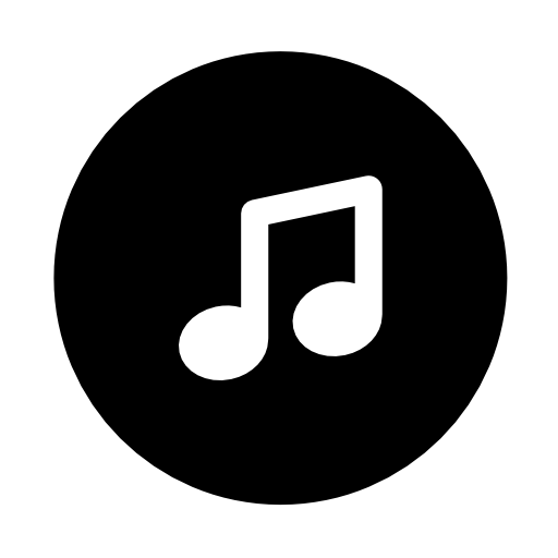 Music note in a circle