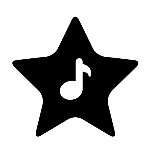 Star shape with musical note