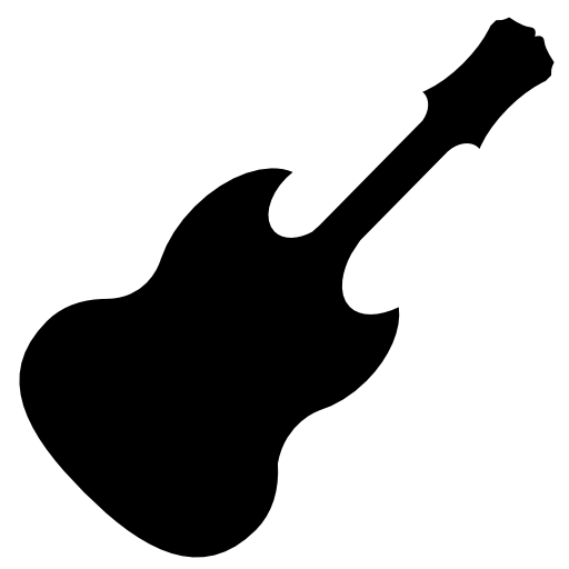Guitar string instrument silhouette