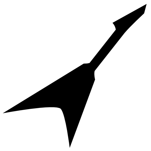 Triangular sharp guitar silhouette