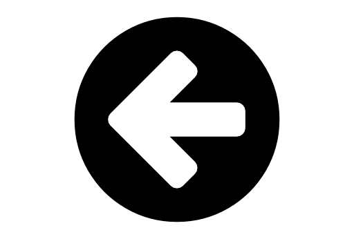 Circle with an arrow pointing to left