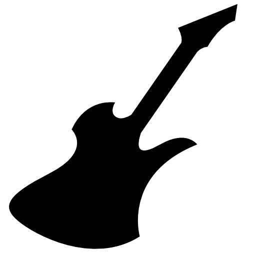 Rockstar electric guitar silhouette