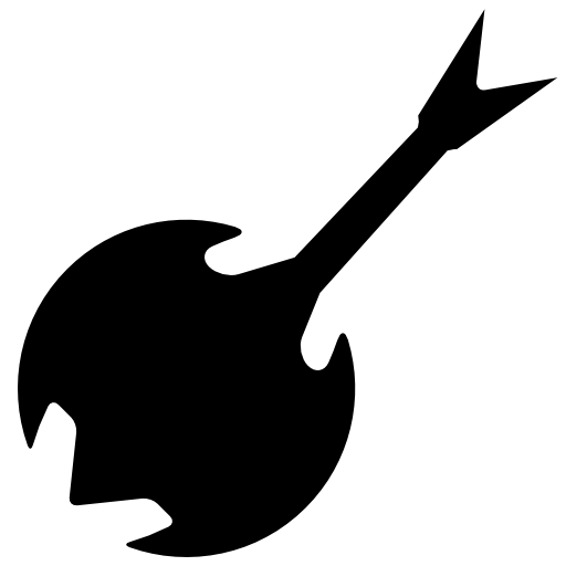 Guitar music instrument black silhouette