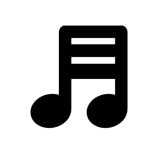 Musical note with three lines