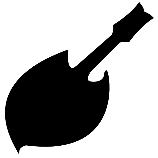 Guitar black silhouette of original shape