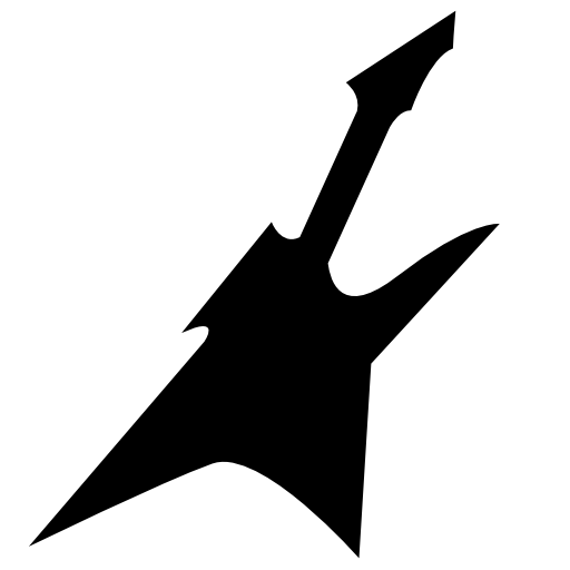 Irregular shaped guitar silhouette