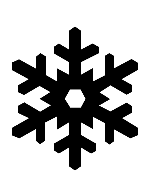 Snowflake winter shape