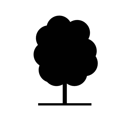 Single tree of black shape