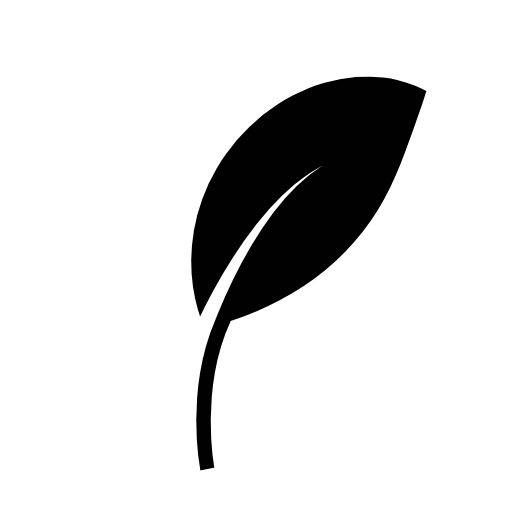 Leaf black shape eco symbol
