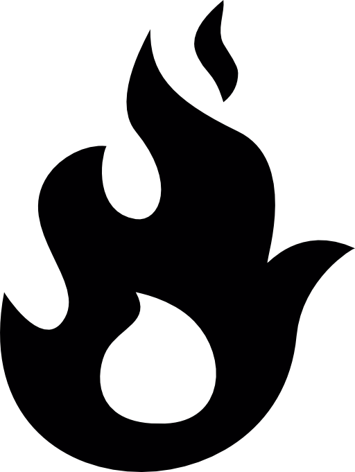 Fire flames silhouette