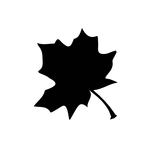 Tree black leaf shape