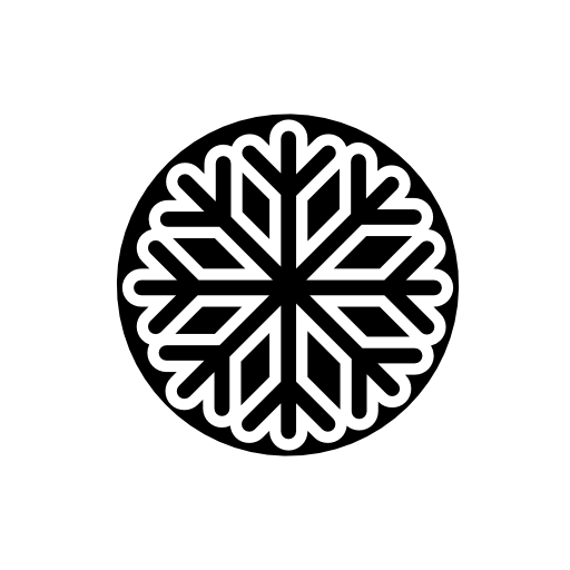 Snowflake in black