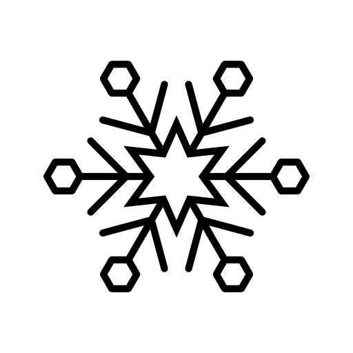 Snowflake variant with star and hexagon outlines