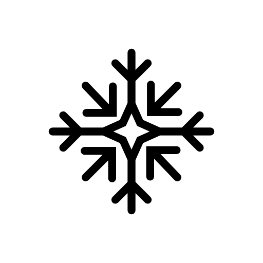 Winter flake made of arrows