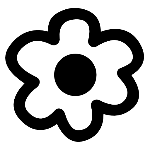 Flower doodle outline
