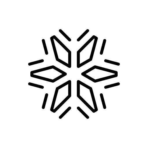Snowflake forming a star shape