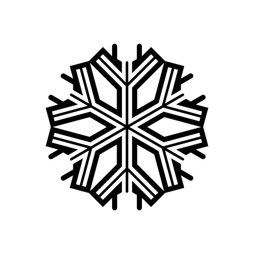 Snowflake with dark outlines
