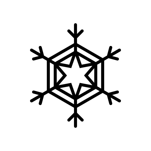 Six point star snowflake