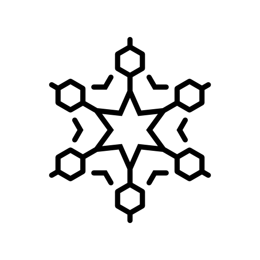 Snow flake with different shapes