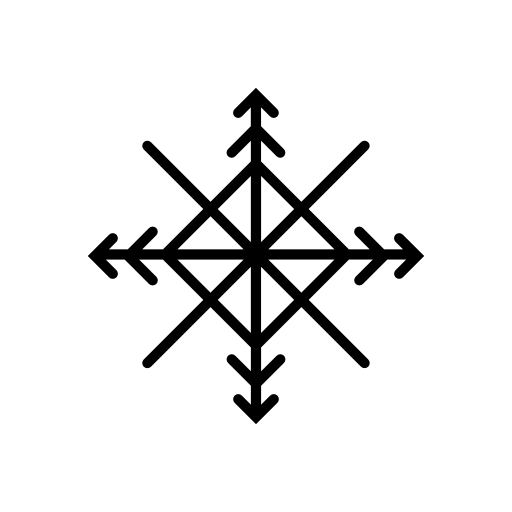 Snowflake line and arrow variant