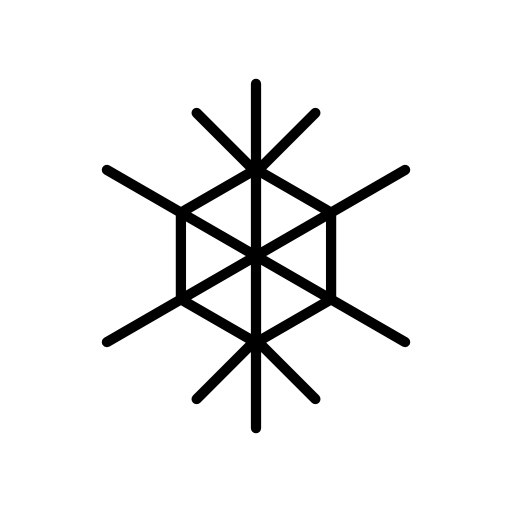 Snowflake made of lines