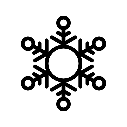 Snowflakes with arrows and circles